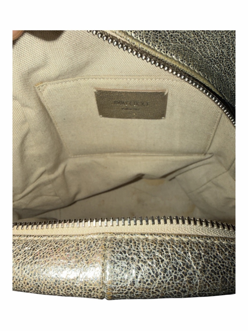 JIMMY CHOO Gold Metallic Leather Star Studded Cassie Backpack Handbag - Picture 7 of 9